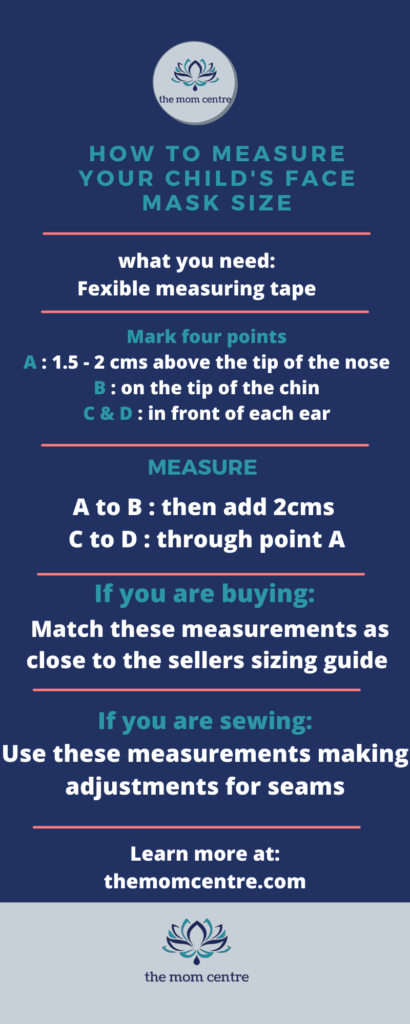 how to measure childre's facemask